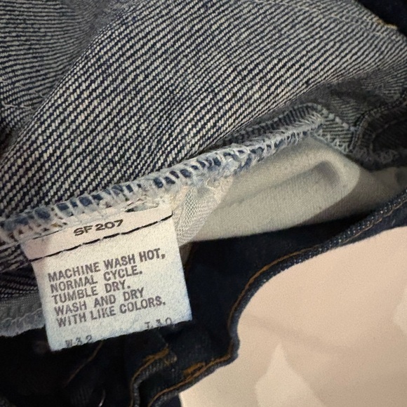 Vintage Levi’s Men Blue Jeans 32x30 NWT 1981 Straight Leg Denim 80’s Dark Washed - Picture 14 of 14